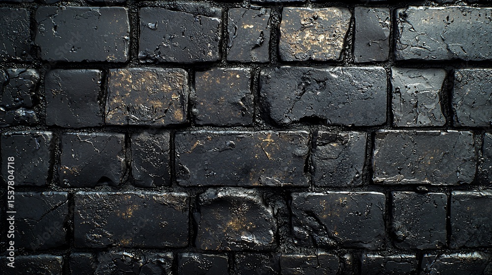 Obraz premium Dark, textured brickwork background