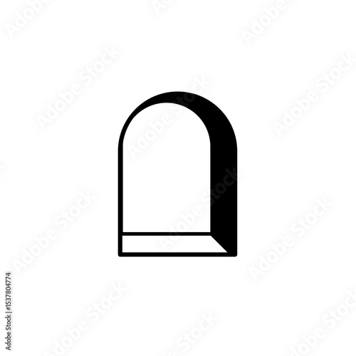 Window icon, sign and symbol icon. Minimalist vector line art. Hand drawn illustration for icon interface, banner, layout, social media post, flyer and mobile apps.