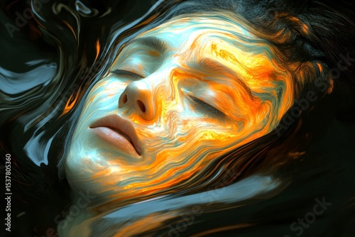 Dark imagination. Metaphorical seeing loved ones hurt feelings of fear and despair. Seeing loved ones hurt - nightmares, bad dreams: abstract image of individual status. Dreadful sleep.