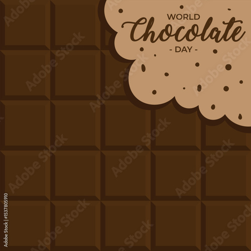 world chocolate day card background vector design template