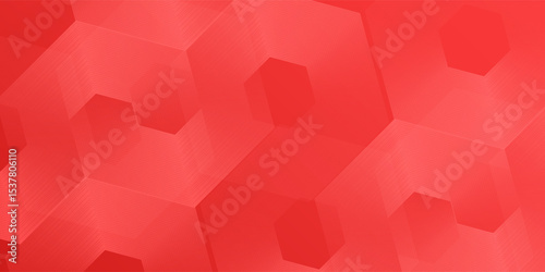 Modern hexagon rendering of red abstract glass background design abstract vector illustration