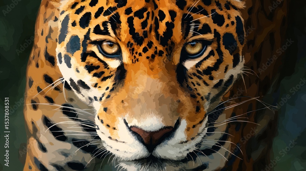 Fototapeta premium Jaguar closeup portrait