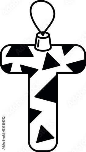 T letter Christmas ornament decoration