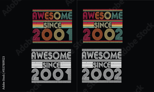 Awesome since 2001 to 2002,Vintage T shirt bundles .21 year in born.Birthday Gift Bundles.
