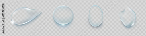 Water rain drops or steam shower isolated on transparent background. Realistic pure droplets condensed. Vector clear vapor water bubbles on window glass surface for your design.