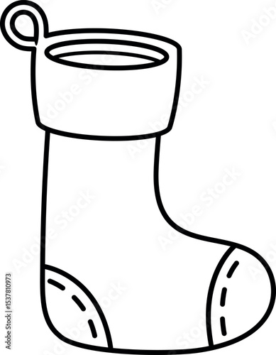L capital letter Christmas stocking