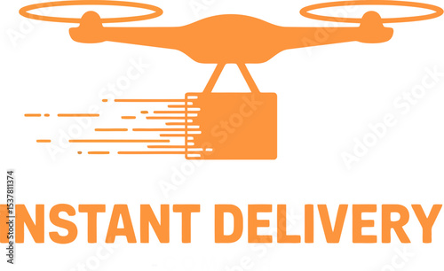 Drone delivery service for e commerce instant delivery fast shipping modern technology and innovation 100 editable stock vector illustration