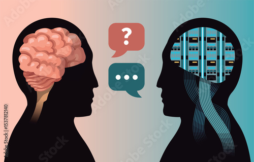 artifical intelligence ai chatting with man