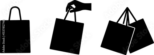 Black friday shopping bags vector illustration for retail sale and discount promotion template design editable stock vector illustration