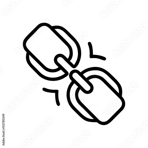 Share link icon featuring interconnected chain links in modern minimalistic design