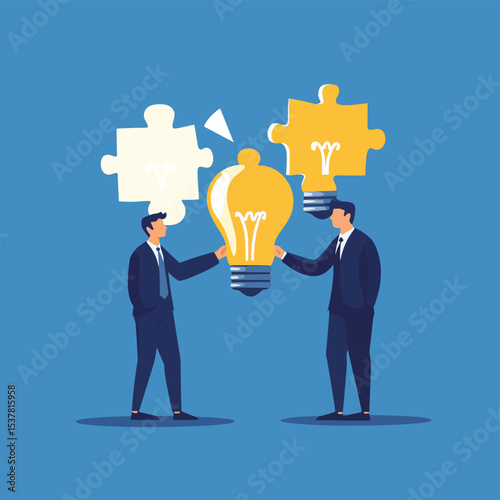 business thinking process and creativity work concept