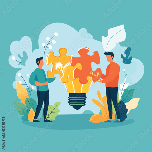 business thinking process and creativity work concept