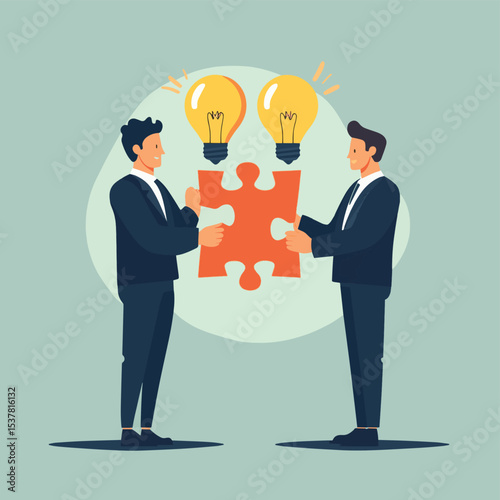 business thinking process and creativity work concept