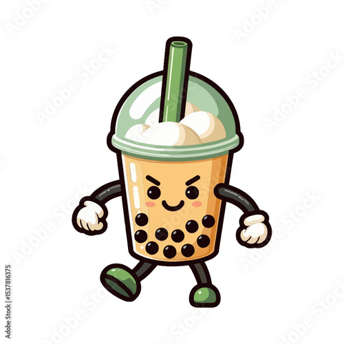 This animated boba tea character is perfect for websites or blogs about bubble tea, drinks, food trends, cafes, or dessert culture.

