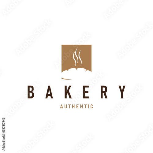 food concept with delicious and tasty bread logo with a simple minimalist logo and modern bread silhouette symbol template illustration brand product shop, restaurant, bar illustration or poster