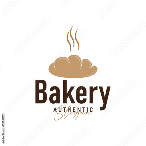 food concept with delicious and tasty bread logo with a simple minimalist logo and modern bread silhouette symbol template illustration brand product shop, restaurant, bar illustration or poster