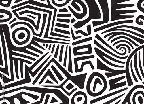 abstract pattern black and white geometric shape background