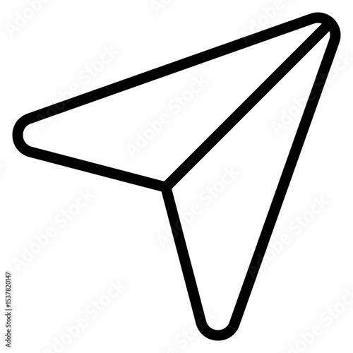 Send message icon. Paper plane symbol illustration.