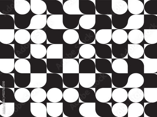 abstract pattern black and white geometric shape background