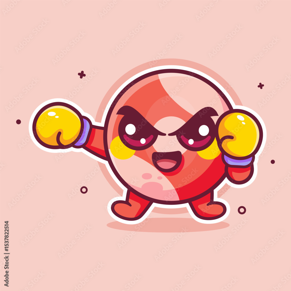 custom made wallpaper toronto digitalcute billiard ball character mascot playing boxing sport isolated cartoon