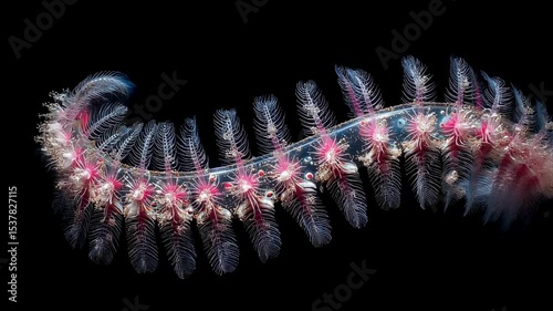 Bioluminescent Sea Worm Underwater Macro graphy of a Serpulid Polychaete