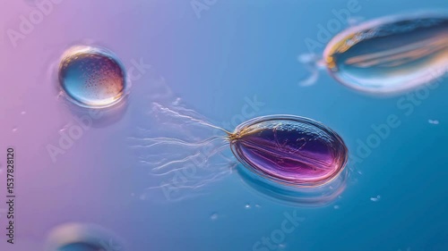Microscopic View of Dinoflagellates in Vibrant Hues