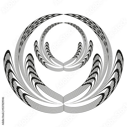 Laurel wreath icon. Victory accolade symbol. Achievement award graphic. Vector triumph emblem.
