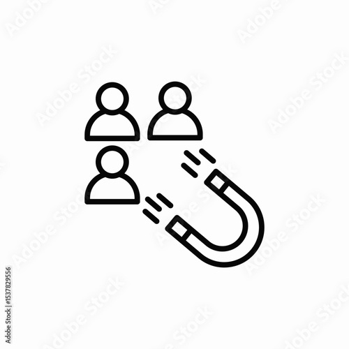 audience attract icon sign vector