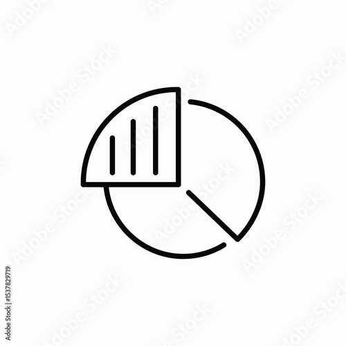 data share chart icon sign vector