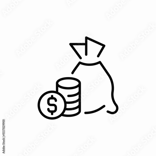 financial savings icon sign vector