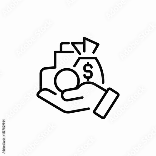 financial services icon sign vector