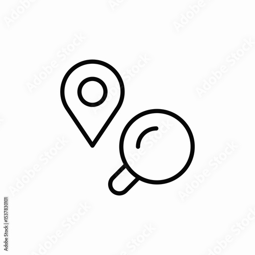 location search icon sign vector