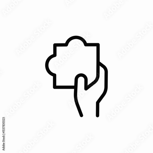 puzzle piece icon sign vector