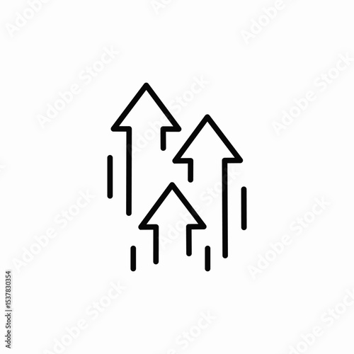 rise boost icon sign vector