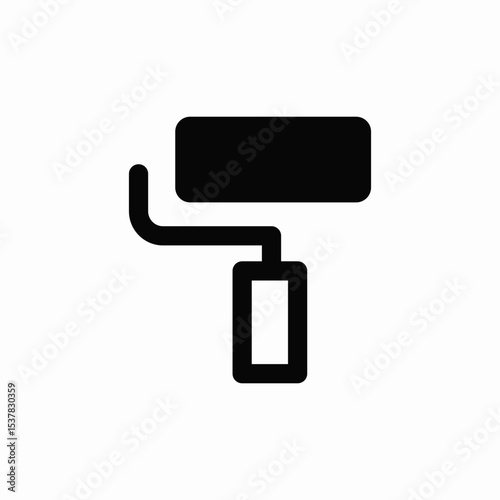 roller brush icon sign vector