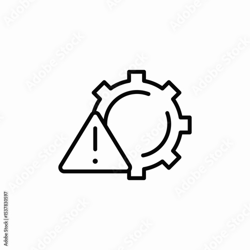 system warning icon sign vector