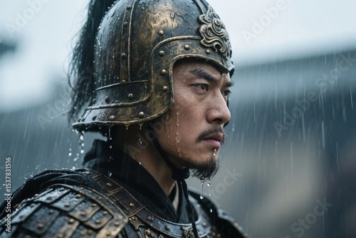 Ancient Chinese Armor in Rain
