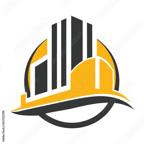 vector illustration of construction helmet