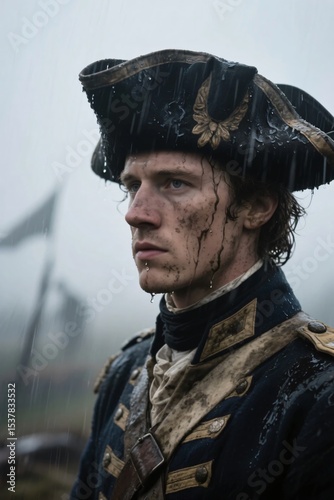 Colonial Soldier in Rain