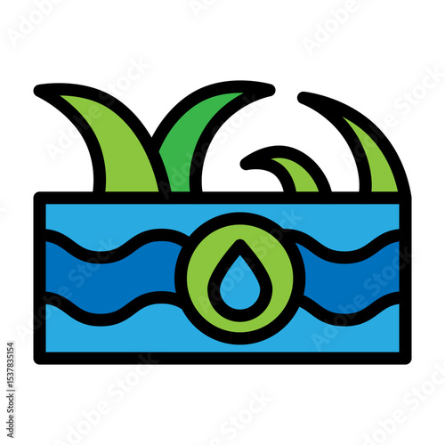 Soaked Ground Vector Filled Icon Design