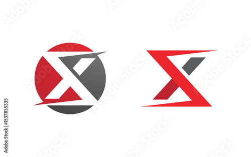 X Letter Branding design Logo Template illustration v.10