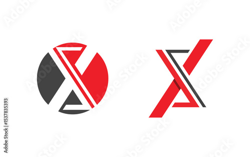 X Letter Branding design Logo Template illustration v.16