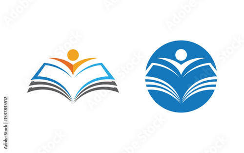 School Education Logo Template vector icon design illustration v.6