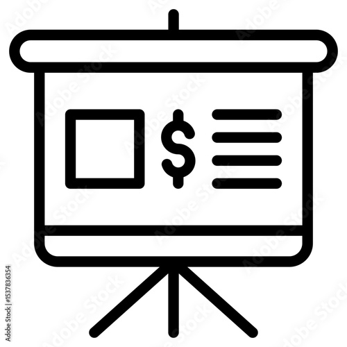 Presentation line icon