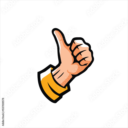 Thumb up icon isolated on white background. Thumb up icon in trendy design style for web site and mobile app. Thumb up vector icon modern and simple symbol.