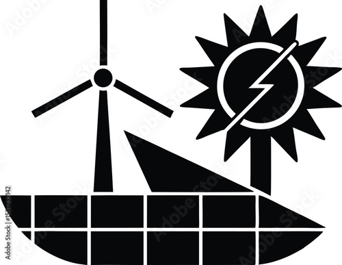 renewable energy vector icon.eps