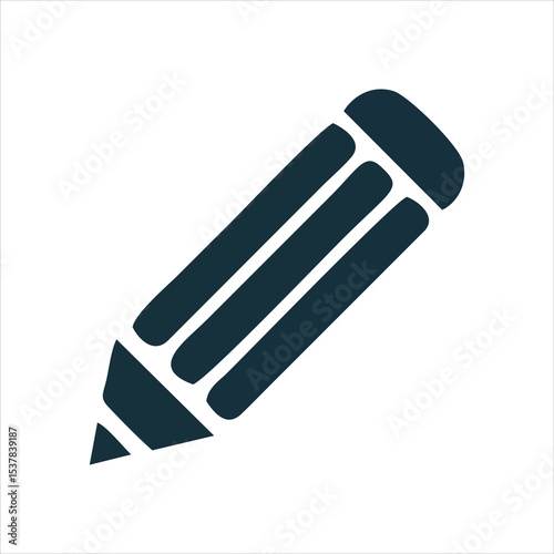 writing pen simple clean vector icon, concept of blogging, writing article, signing contract and documents, creative writing