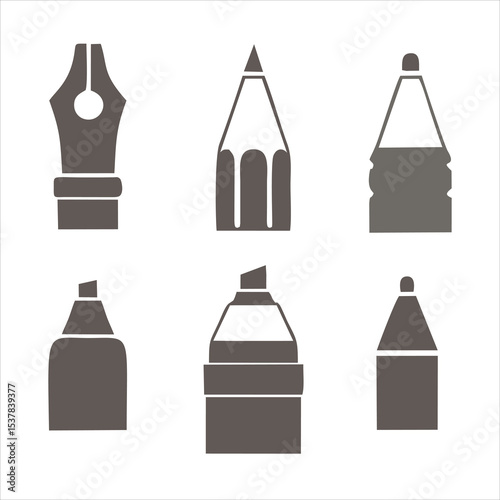 writing pen simple clean vector icon, concept of blogging, writing article, signing contract and documents, creative writing