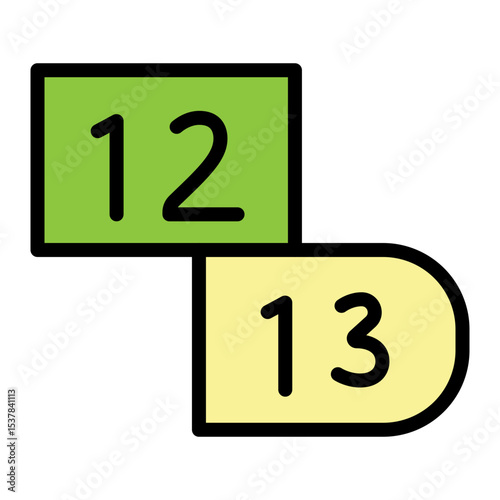 Numerical Reasoning Vector Filled Icon Design