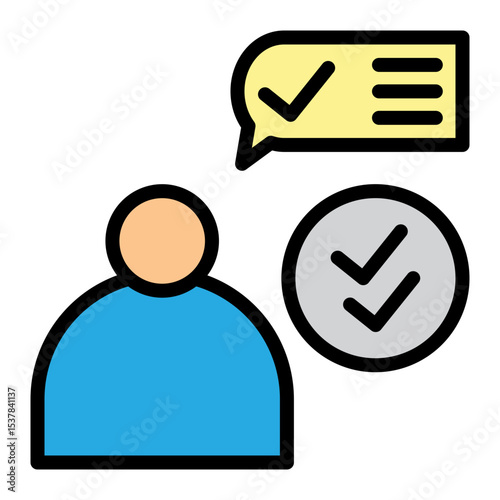 Communication Vector Filled Icon Design